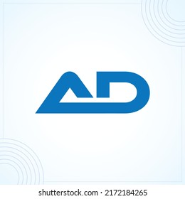 AD or DA letter modern creative premium logo design vector template