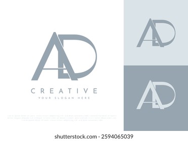 AD, DA Letter Monogram Logo Design 