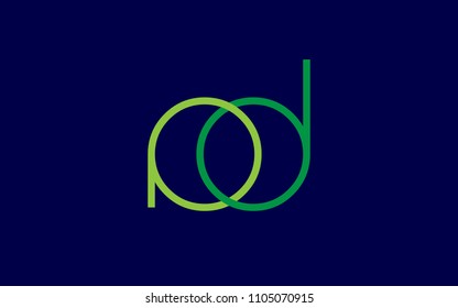 ad da Lowercase Letter Initial Logo Design Template Vector Illustration