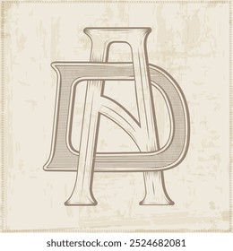 AD, DA,  monogram AD , Logo AD, Monogram vintages , Interlocking Monogram Digital , Wedding monograms creator.