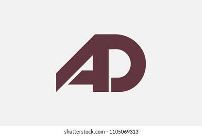 AD DA Uppercase Letter Initial Logo Design Template Vector Illustration