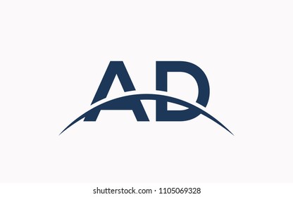 AD DA Uppercase Letter Initial Logo Design Template Vector Illustration