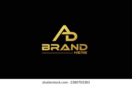 AD ,DA,A ,D Abstract Letters Logo Monogram Design Template