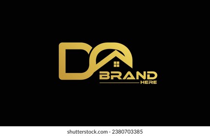 AD ,DA,A ,D Abstract Letters Logo Monogram Design Template