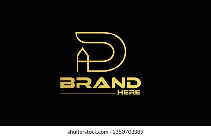 AD ,DA,A ,D Abstract Letters Logo Monogram Design Template