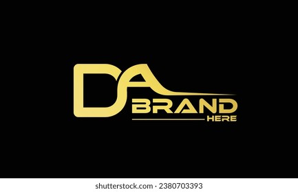 AD ,DA,A ,D Abstract Letters Logo Monogram Design Template