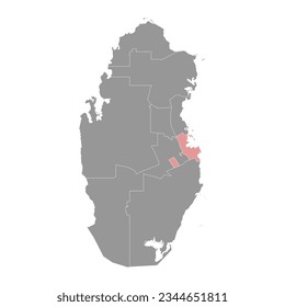 Ad Dawhah municipality, administrative division of the country of Qatar. Vector illustration.