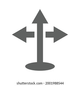 Icono de dirección. Gráficos vectoriales grises.