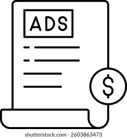   Ad expense  illustration with isolated background 