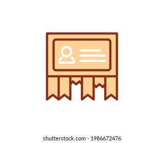 Ad flach Symbol. Leuchtende Zeichen für Design-Logo, Visitenkarte usw. Einmaliges, qualitativ hochwertiges Umrisssymbol für Webdesign oder mobile App. Marketing-Rahmenbild-Piktogramm.