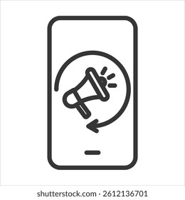 Ad Frequency Icon Vector Illustration Outline