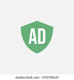 Ad guard icon. Ad blocker symbol modern, simple, vector, icon for website design, mobile app, ui. Vector Illustration