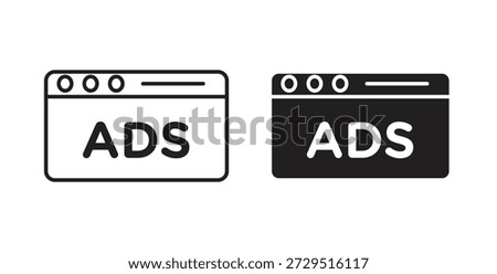 Ad icon. filled flat sign for mobile concept and web design