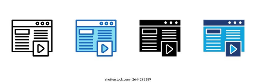 Ad icon Multi Style Vector Illustration