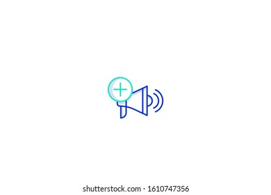Ad icon in trendy flat style isolated on white background vector illustration