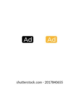 Ad Icon Vector. Ads, Advertising Symbol Image