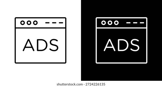 Iconos de anuncios Iconos de Vectores de Diseños gráficos. Icono Eps10.