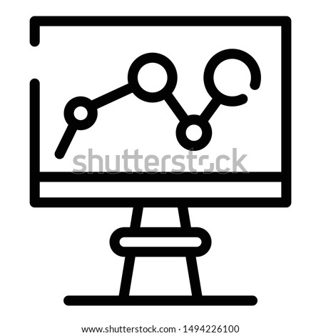 Ad impressions icon. Outline ad impressions vector icon for web design isolated on white background
