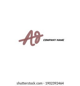 Ad initial handwriting 
Ad handwritten logo for identity