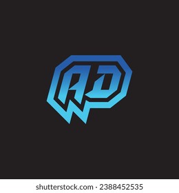 Soporte de diseño de logotipo de inspiración inicial de AD e ideas de clan de juegos