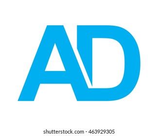 AD initial letter alphabet typography font uppercase image vector icon 4