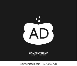 AD Initial letter geometric logo vector 