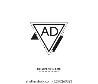 AD Initial letter geometric logo vector 