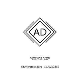 AD Initial letter geometric logo vector 