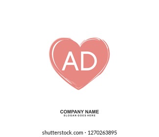AD Initial letter geometric logo vector 