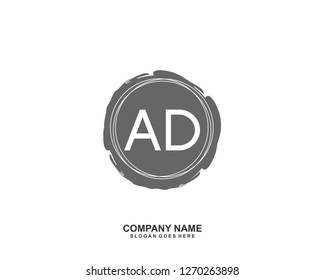 AD Initial letter geometric logo vector 
