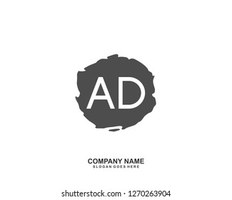 AD Initial letter geometric logo vector 
