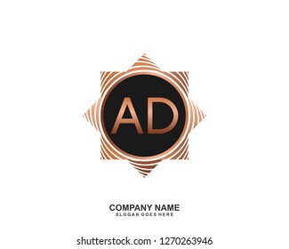 AD Initial letter geometric logo vector 