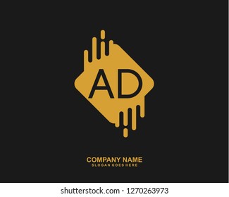 AD Initial letter geometric logo vector 