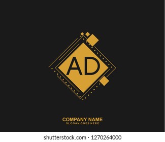 AD Initial letter geometric logo vector 