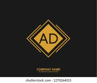 AD Initial letter geometric logo vector 
