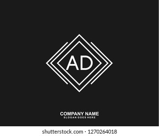 AD Initial letter geometric logo vector 