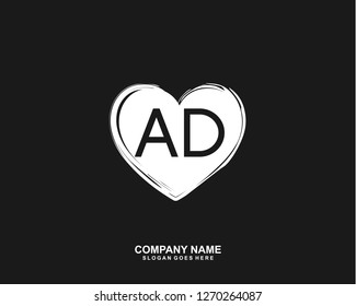 AD Initial letter geometric logo vector 