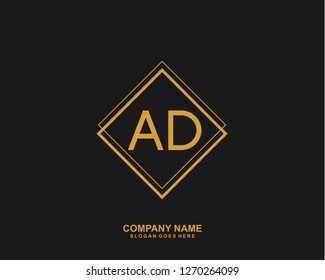 AD Initial letter geometric logo vector 