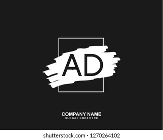 AD Initial letter geometric logo vector 