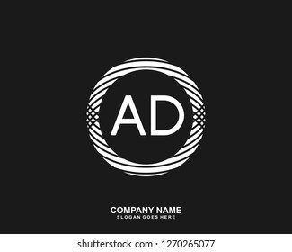 AD Initial letter geometric logo vector 