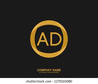 AD Initial letter geometric logo vector 