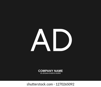 AD Initial letter geometric logo vector 