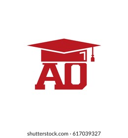 AD initial letter with graduation cap