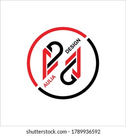 plantilla de diseño de logotipo de letras iniciales AD