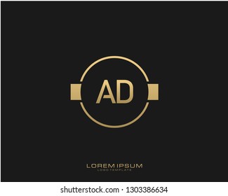 AD Initial logo minimalist template
