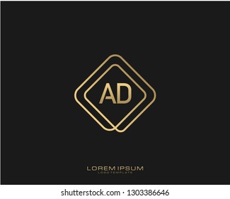 AD Initial logo minimalist template