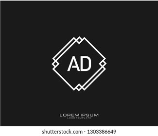 AD Initial logo minimalist template