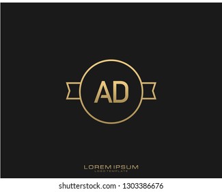 AD Initial logo minimalist template