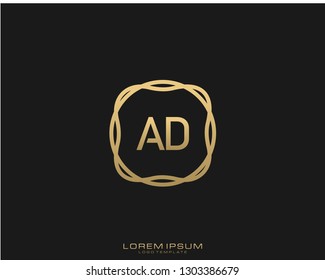 AD Initial logo minimalist template