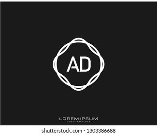 AD Initial logo minimalist template
